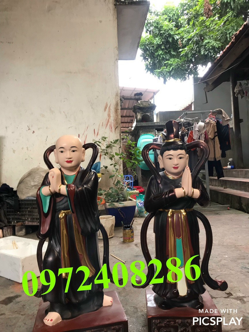 Tượng Kim Đồng Ngọc Nữ sản xuất tại cơ sở Nghĩa Thúy - Sơn Đồng LH: 0972 408 286