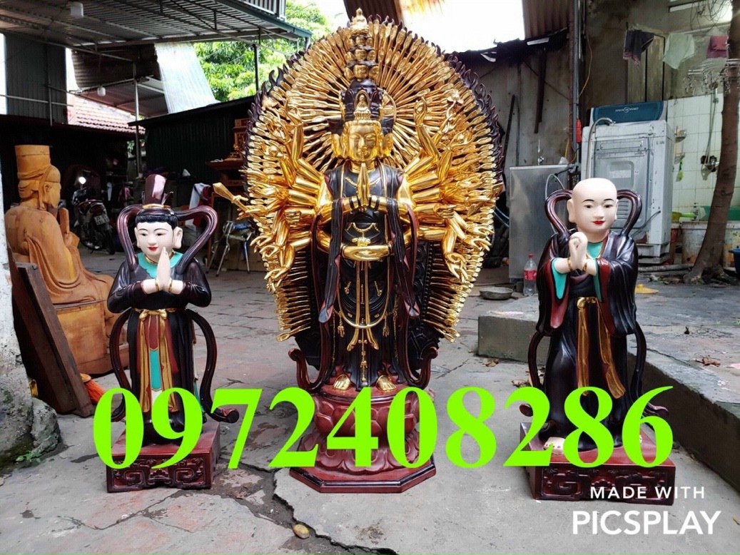 Tượng Phật Bà Nghĩn Mắt Nghìn Tay sản xuất tại cơ sở Nghĩa Thúy - Sơn Đồng LH: 0972 408 286