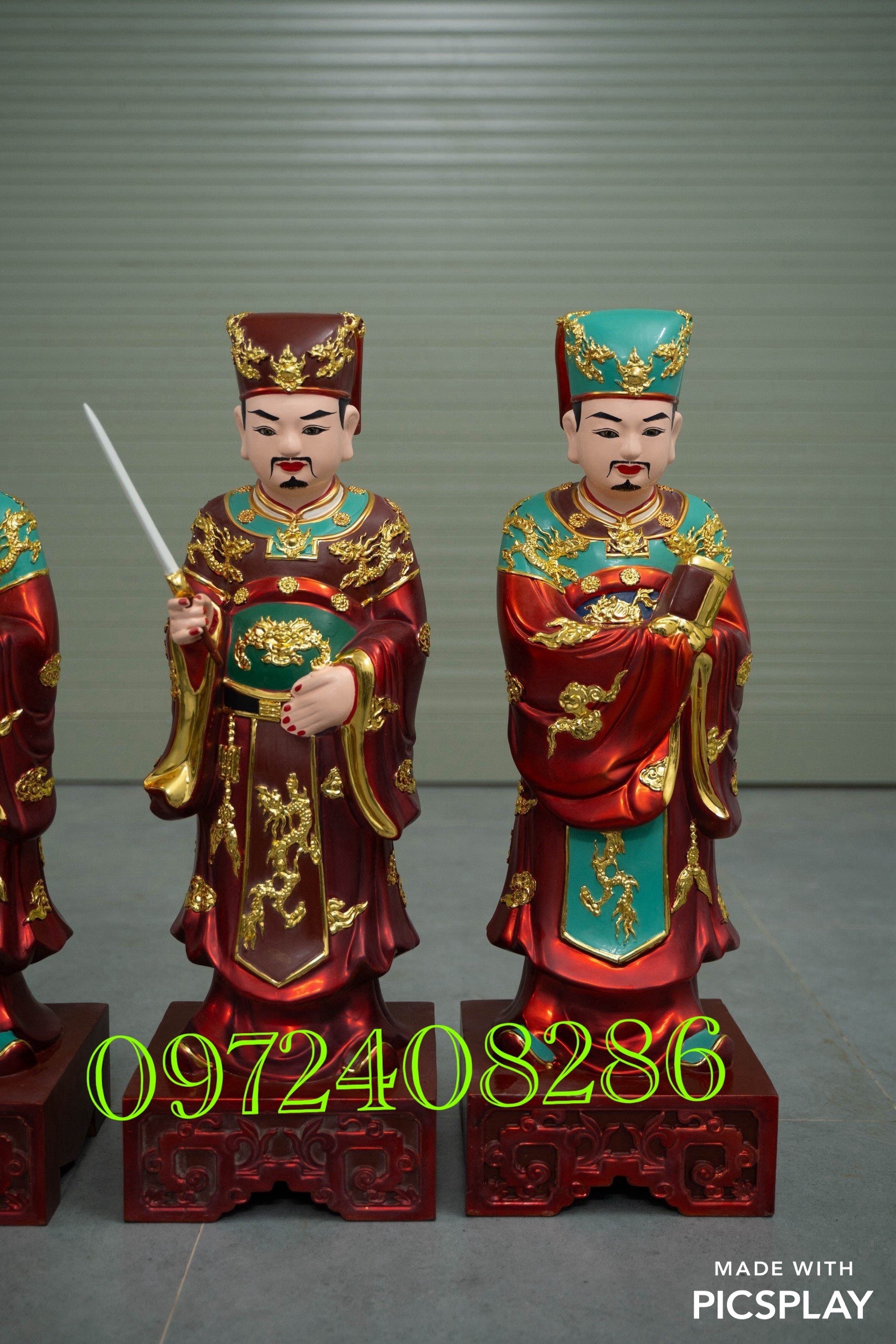 Tượng Quan Văn Quan Võ sản xuất tại CSSX Nghĩa Thúy - Sơn Đồng LH: 0989764482
