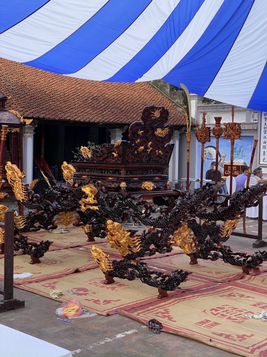 Kiệu Bát Cống giả cổ sản xuất tại cơ sở Nghĩa Thúy - Sơn Đồng LH: 0972 408 286