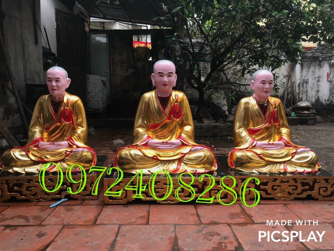 Tượng Tam Tổ Trúc Lâm sản xuất tại CSSX Nghĩa Thúy - Sơn Đồng