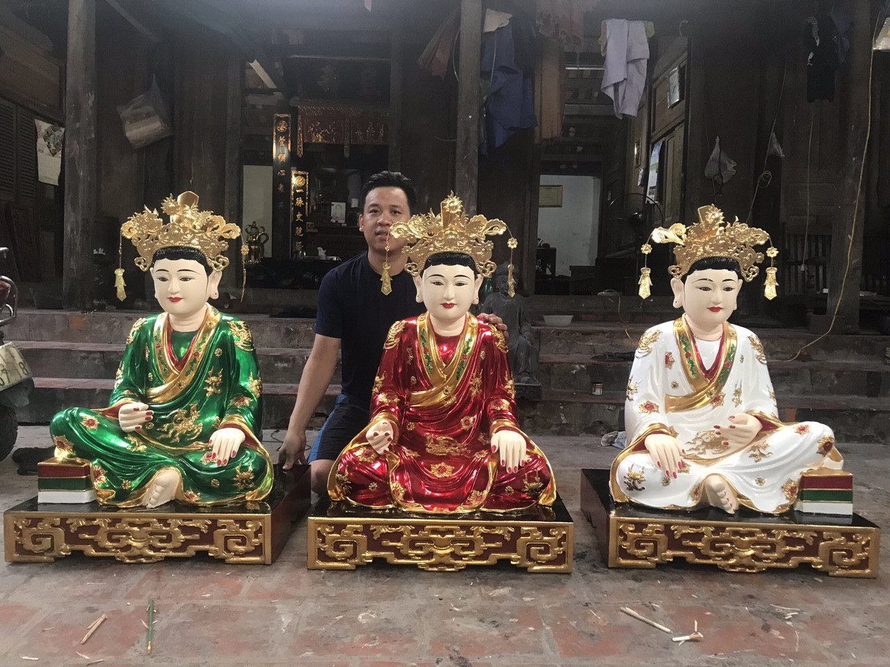 Tượng Tam Tòa Thánh Mẫu sản xuất tại CSSX Nghĩa Thúy - Sơn Đồng LH: 0972 408 286